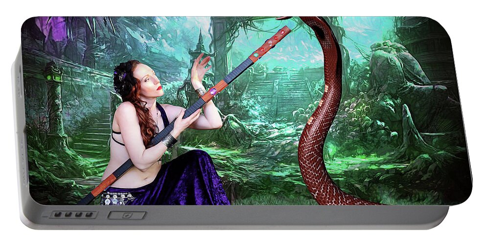  Sorceress Portable Battery Charger featuring the photograph Snake Charmer by Jon Volden