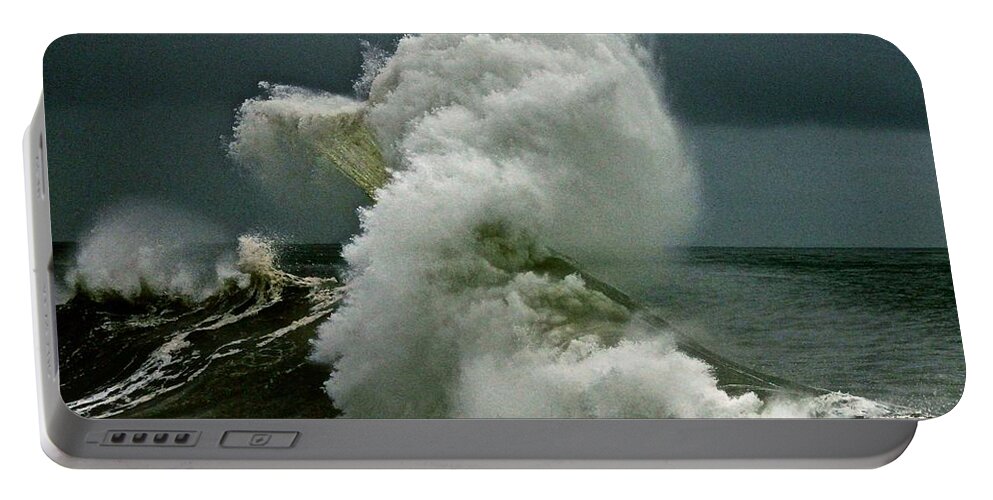 Storm Portable Battery Charger featuring the photograph Snake Wave by Michael Cinnamond