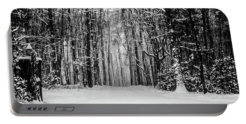 Catskills Portable Battery Charger featuring the photograph Snow Storm by Louis Dallara