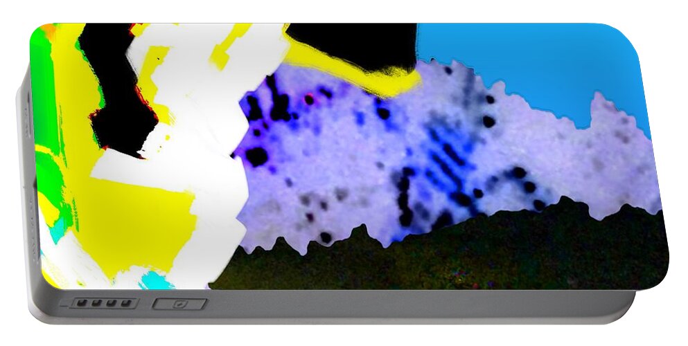 Abstract Art Portable Battery Charger featuring the digital art Snowcapped by Jeremiah Ray