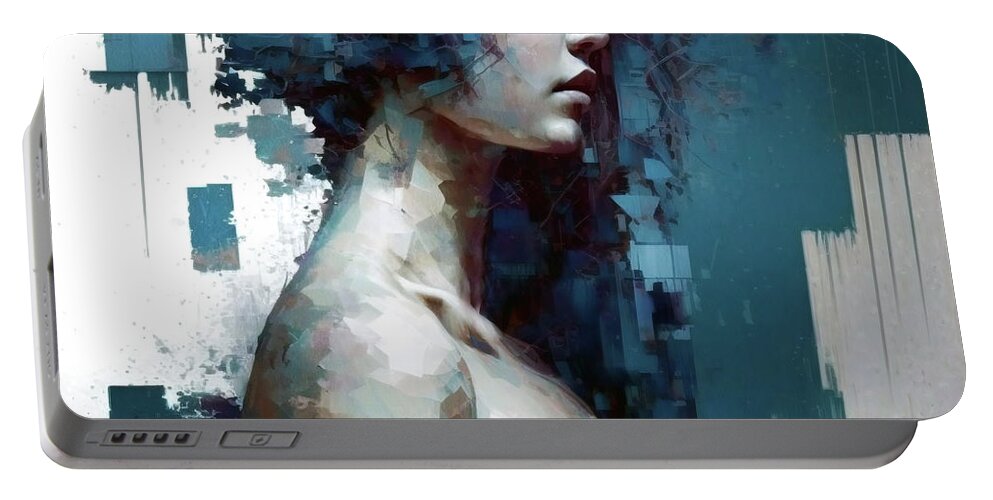 Impressionism Portable Battery Charger featuring the painting So Blue by Jacky Gerritsen