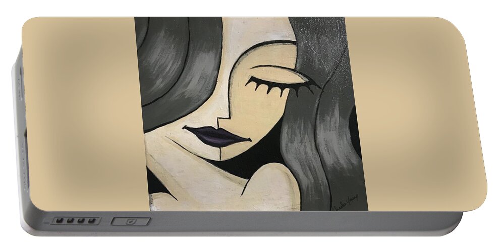  Portable Battery Charger featuring the painting So Diva by Charles Young
