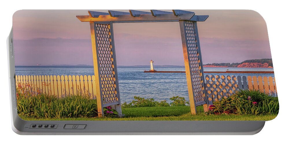 Sodus Point Lighthouse Portable Battery Charger featuring the photograph Sodus Point Lighthouse View by Rod Best