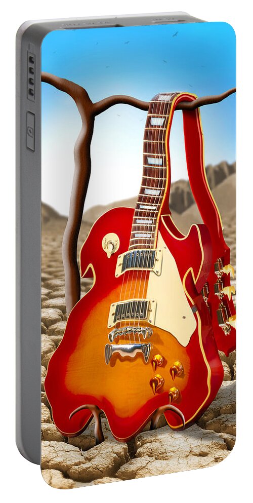Surrealism Portable Battery Charger featuring the photograph Soft Guitar II by Mike McGlothlen