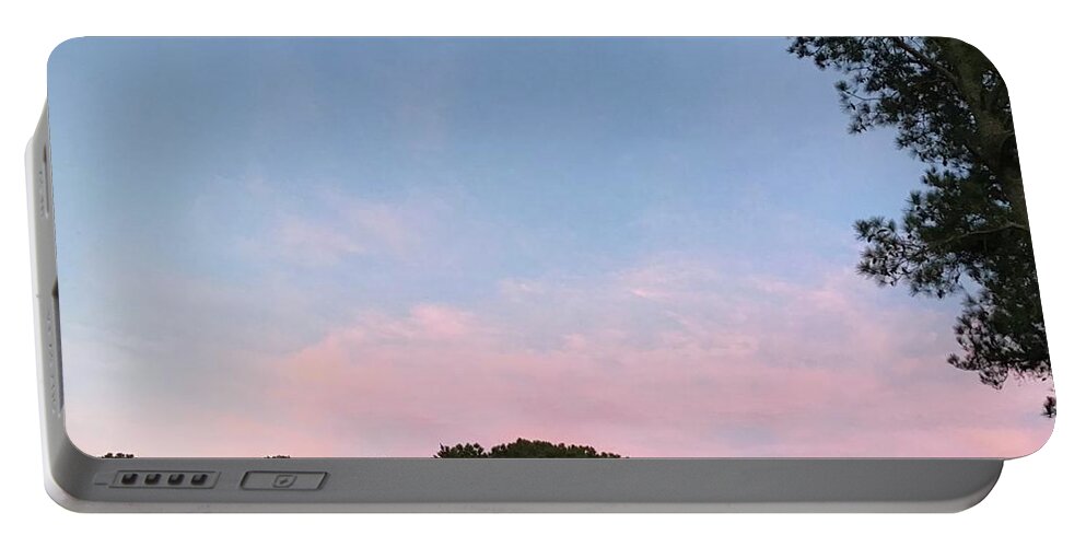 Sunset Portable Battery Charger featuring the photograph Soft Pink Sunset by Catherine Wilson