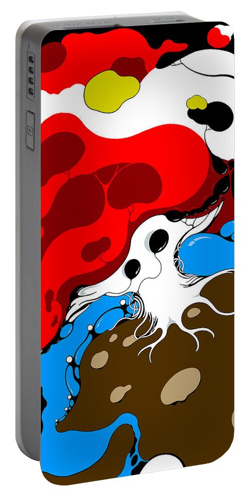 Mushrooms Portable Battery Charger featuring the digital art Solace in Wonderland by Craig Tilley