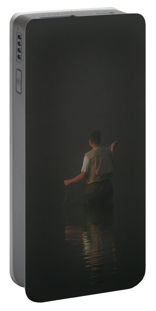 Fishing Portable Battery Charger featuring the photograph Solitude by Lens Art Photography By Larry Trager