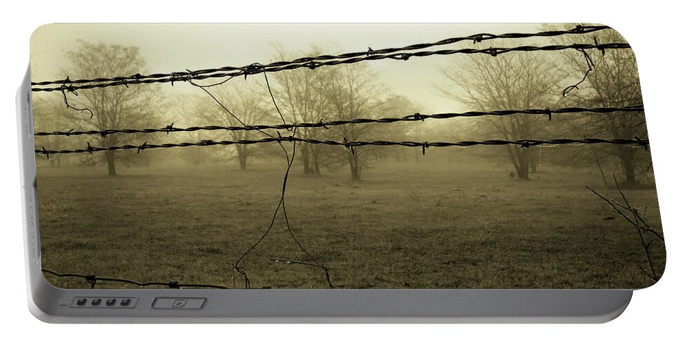 Farm Portable Battery Charger featuring the photograph Somber Pasture by Lens Art Photography By Larry Trager