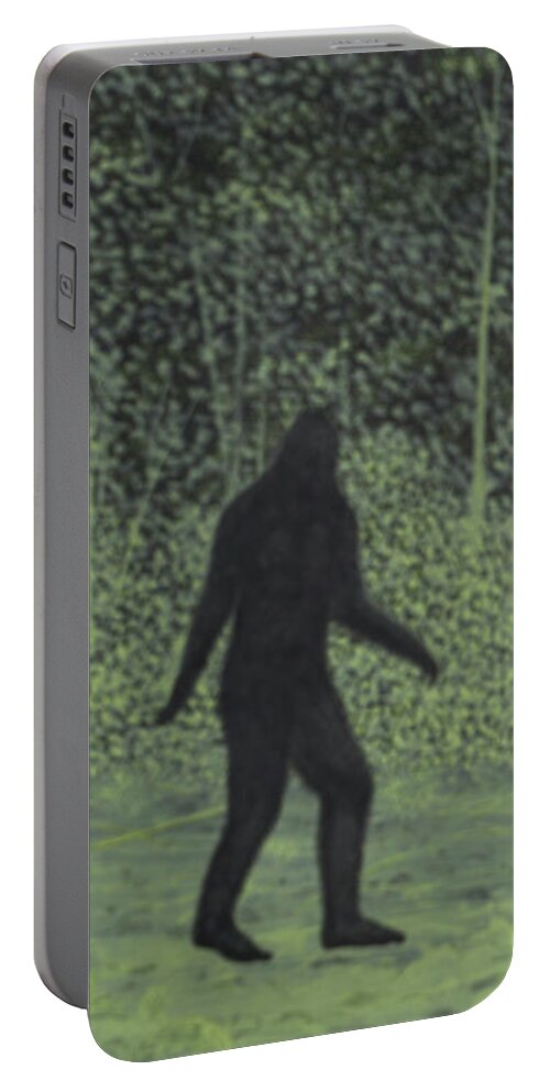 Sasquatch Portable Battery Charger featuring the painting Somewhere Out There 1 by Doug Miller
