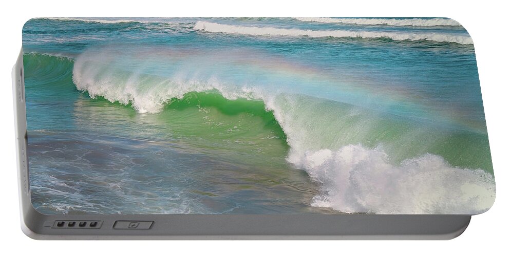 Rainbow Portable Battery Charger featuring the photograph Somewhere Under the Rainbow by Jody Lane