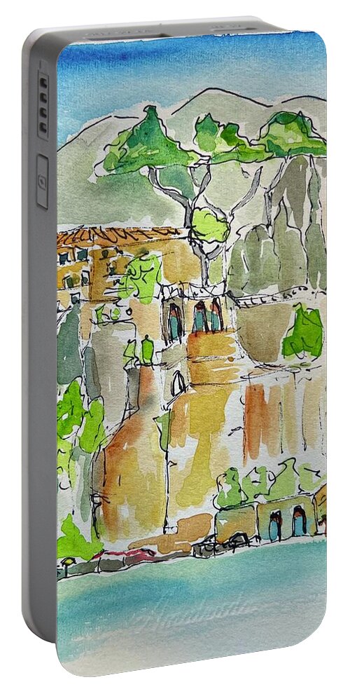 Portable Battery Charger featuring the painting Sorrento by Theresa Marie Johnson
