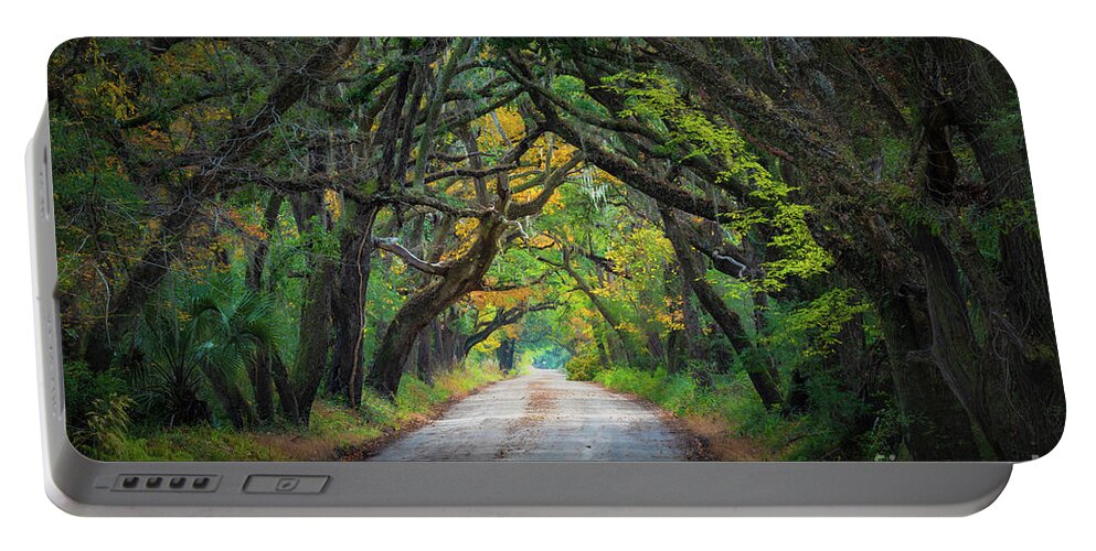 America Portable Battery Charger featuring the photograph South Carolina Road by Inge Johnsson