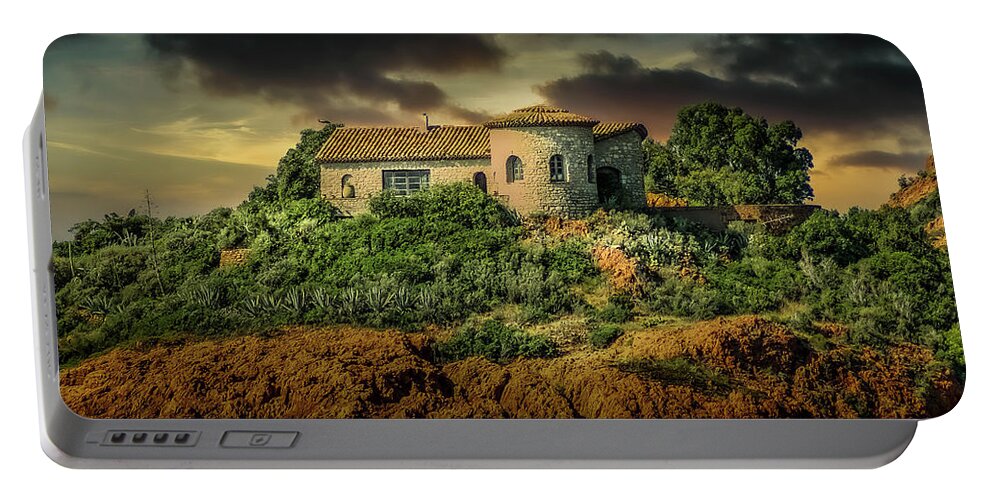 Villa Portable Battery Charger featuring the photograph South Of France Villa by Chris Boulton