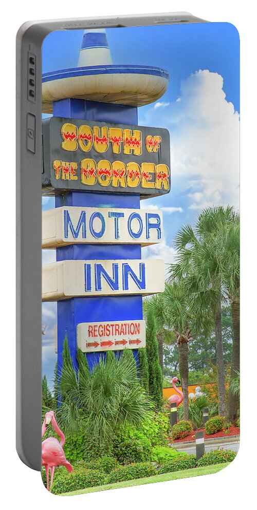 South Of The Border Portable Battery Charger featuring the photograph South of the Border Motor Inn by Mark Andrew Thomas