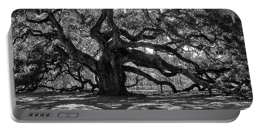 Angel Oak Portable Battery Charger featuring the photograph Southern Angel Oak Tree by Louis Dallara
