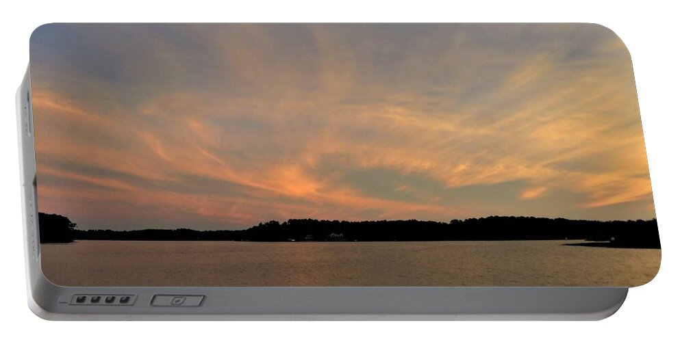 Lake Portable Battery Charger featuring the photograph Southern Lake Lights by Ed Williams