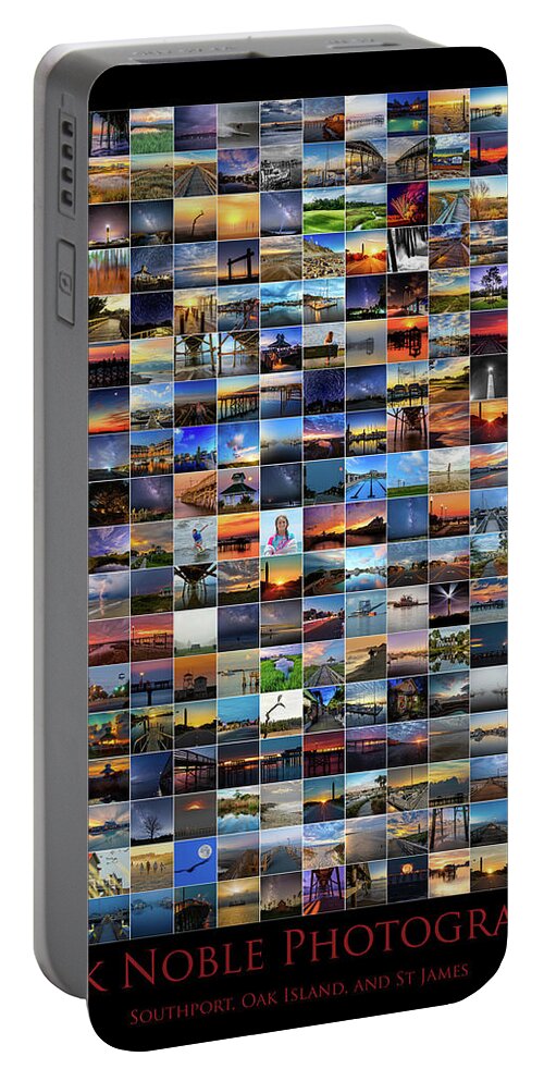 Mosaic Portable Battery Charger featuring the photograph Southport, Oak Island and St James Mosaic by Nick Noble