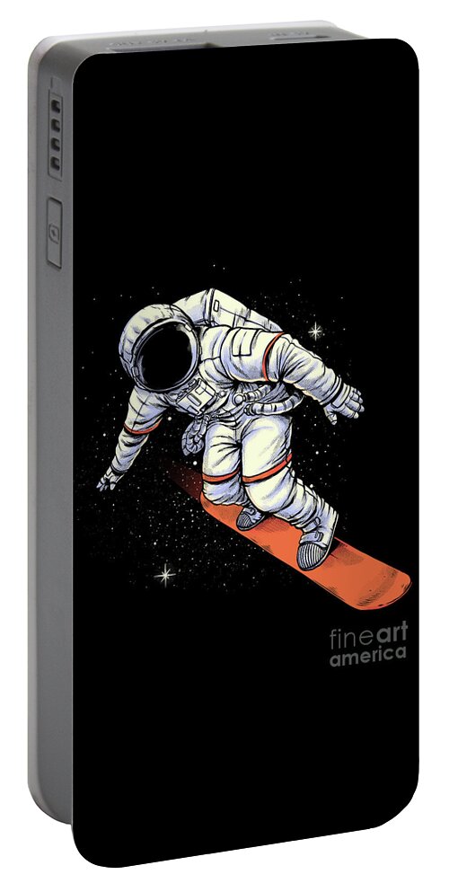 Space Boarding Portable Battery Charger featuring the digital art Space Boarding by Digital Carbine