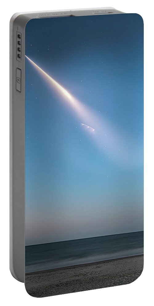 Spacex Portable Battery Charger featuring the photograph SpaceX on the way to the ISS by Nick Noble
