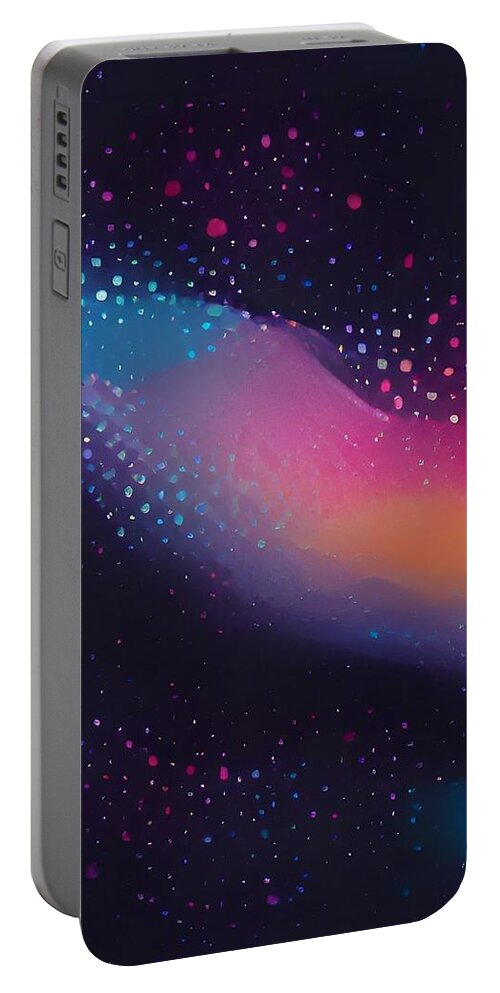  Portable Battery Charger featuring the digital art SpaceX by Rod Turner