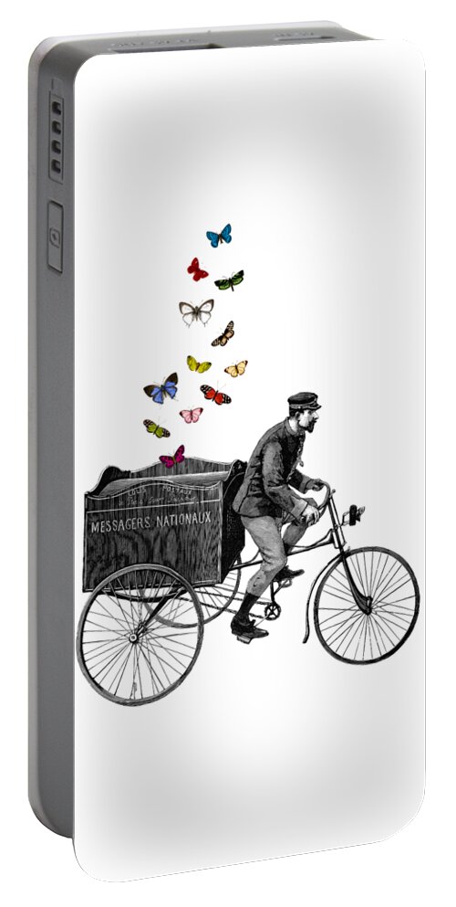 Postman Portable Battery Charger featuring the digital art Special Delivery by Madame Memento