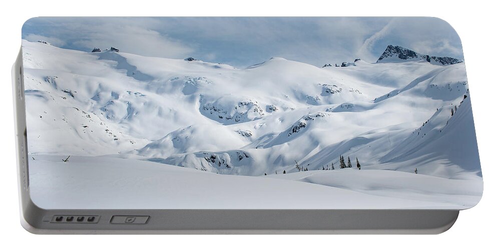 Landscape Portable Battery Charger featuring the photograph Sphinx Mountain and Glacier in Winter by Joan Septembre