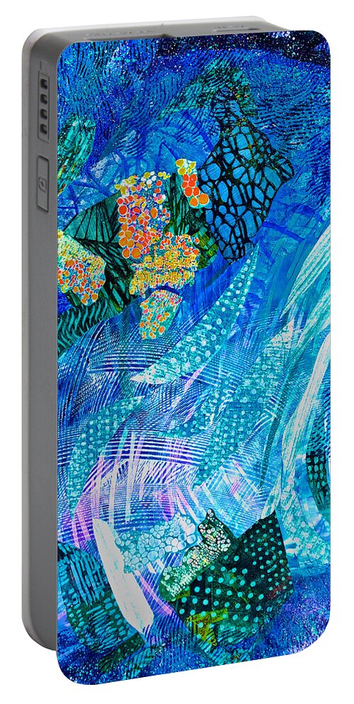  Portable Battery Charger featuring the painting Spirit Moved upon the Face of the Waters by Polly Castor