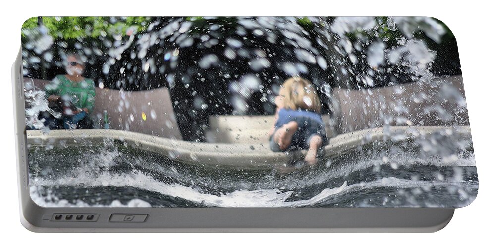 Water Portable Battery Charger featuring the photograph Splish splash by Buddy Scott