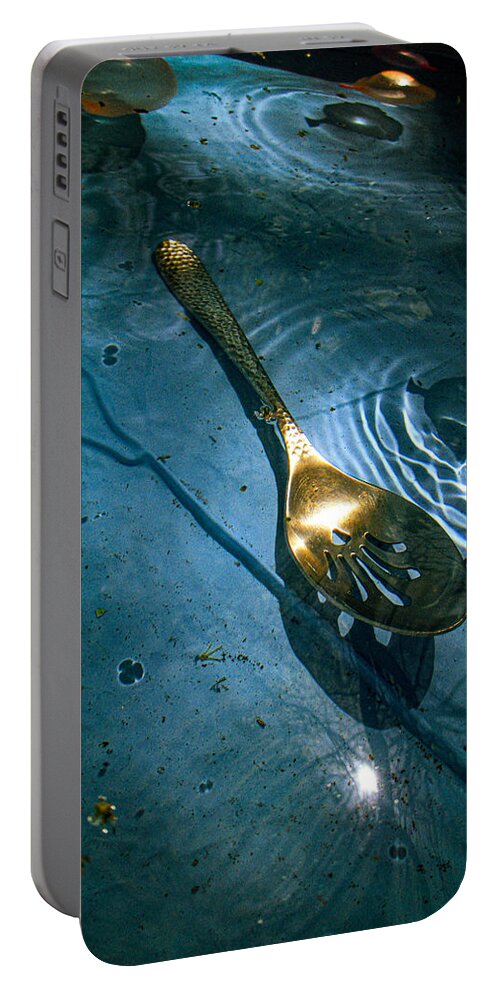 Texas Portable Battery Charger featuring the photograph Spoon in Pool by W Craig Photography