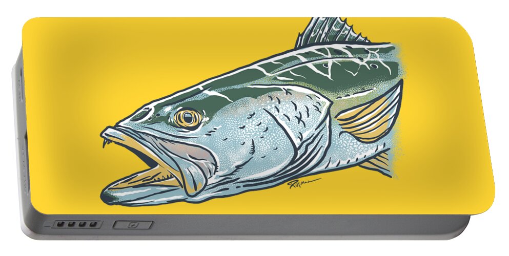 Spotted Seatrout Portable Battery Charger featuring the digital art Spotted Seatrout by Kevin Putman