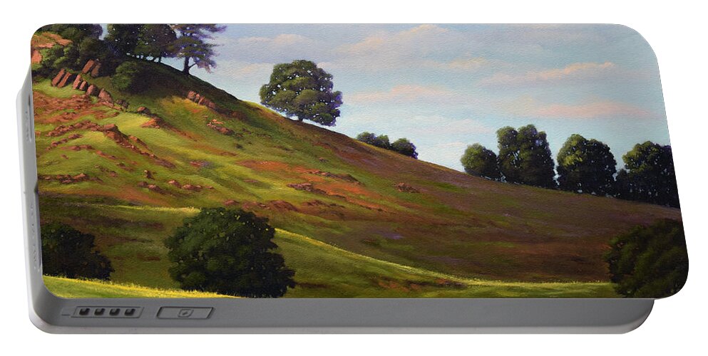 Landscape Portable Battery Charger featuring the painting Spring Day by Frank Wilson