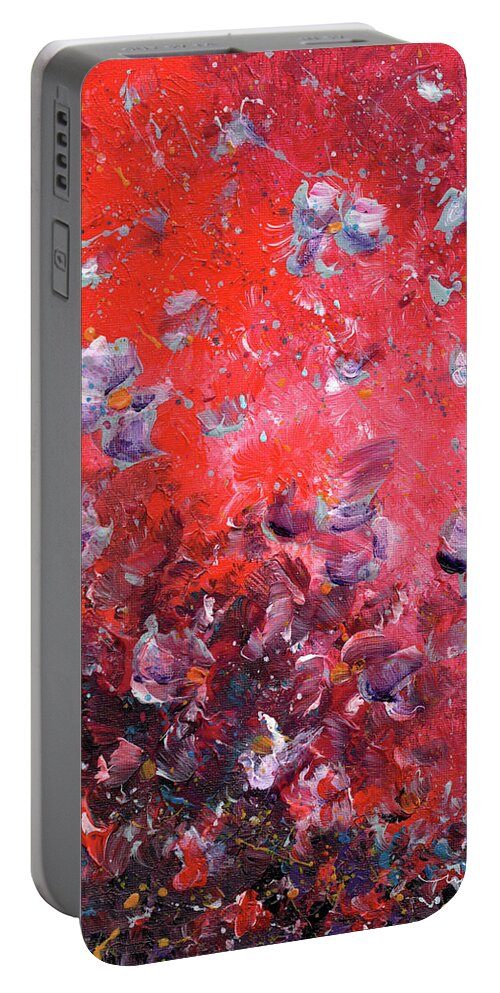 Spring Portable Battery Charger featuring the painting Spring Is In The Air 10 by Miki De Goodaboom