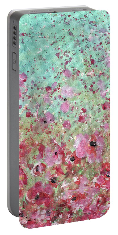 Spring Portable Battery Charger featuring the painting Spring Is In The Air 13 by Miki De Goodaboom