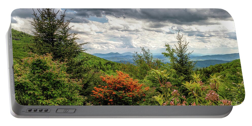 Grayson Highlands Portable Battery Charger featuring the photograph Spring on The Mountain by C Renee Martin