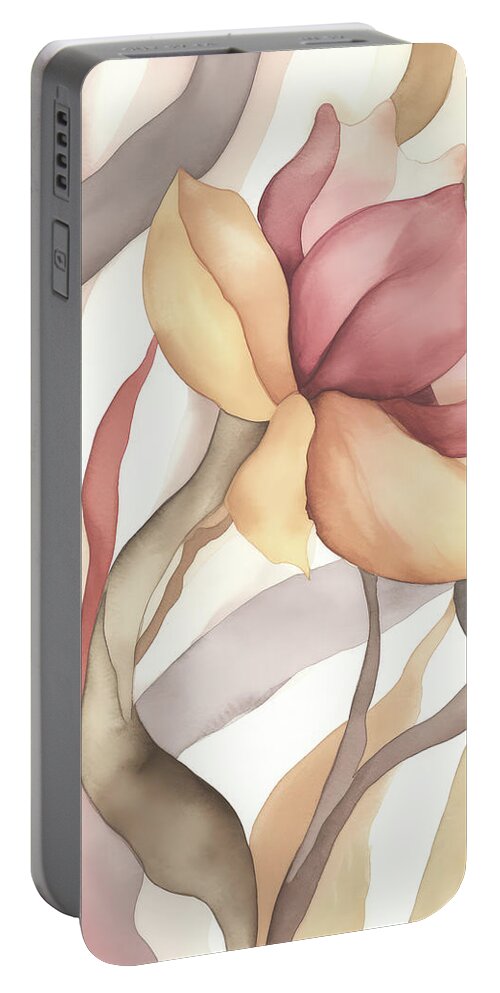 Abstract Portable Battery Charger featuring the painting Spring's Delight by Greg Collins