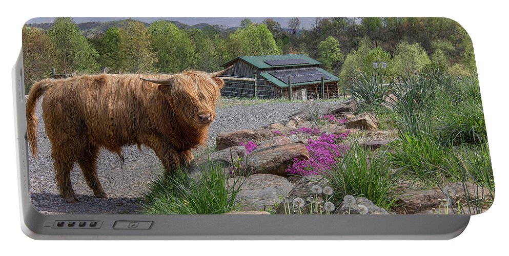 Tennessee Portable Battery Charger featuring the photograph Springtime at Elm Hollow Farm by Marcy Wielfaert