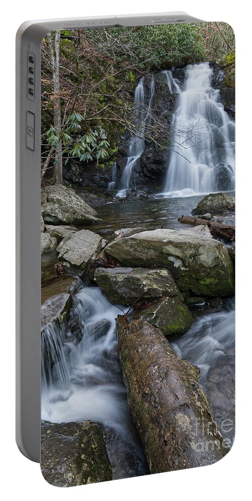 Tennessee Portable Battery Charger featuring the photograph Spruce Flats Falls 33 by Phil Perkins