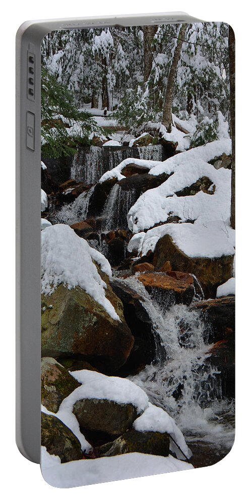 Spruce Peak Falls Portable Battery Charger featuring the photograph Spruce Peak Falls 5 by Raymond Salani III