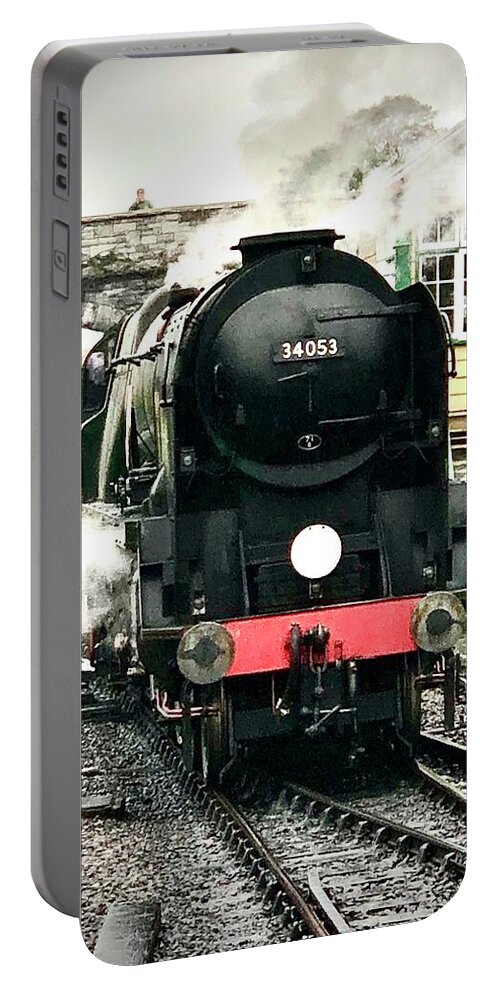  Portable Battery Charger featuring the photograph SR Battle of Britain class 21C153 Sir Keith Park by Gordon James