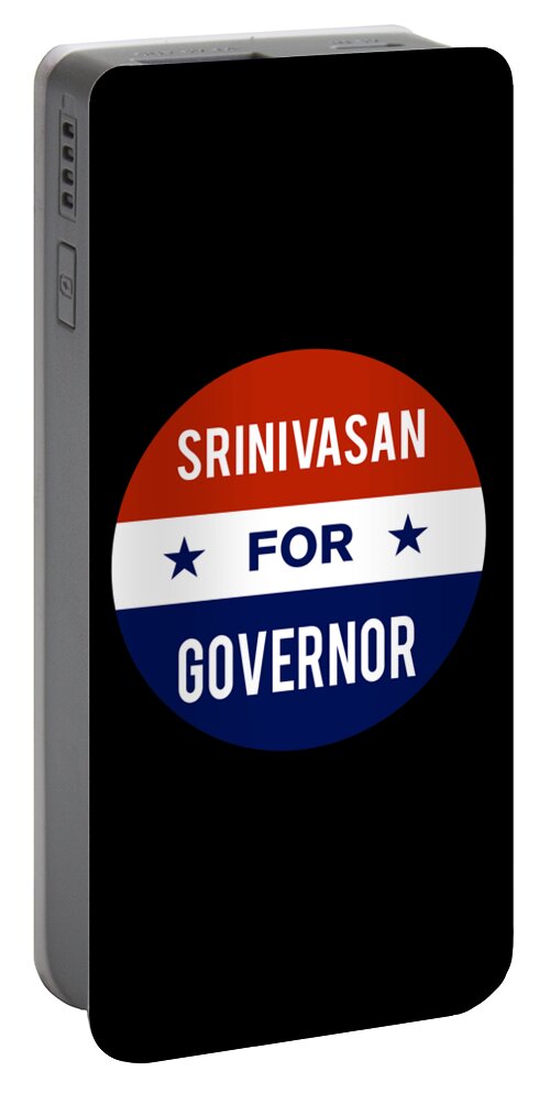 Election Portable Battery Charger featuring the digital art Srinivasan For Governor by Flippin Sweet Gear