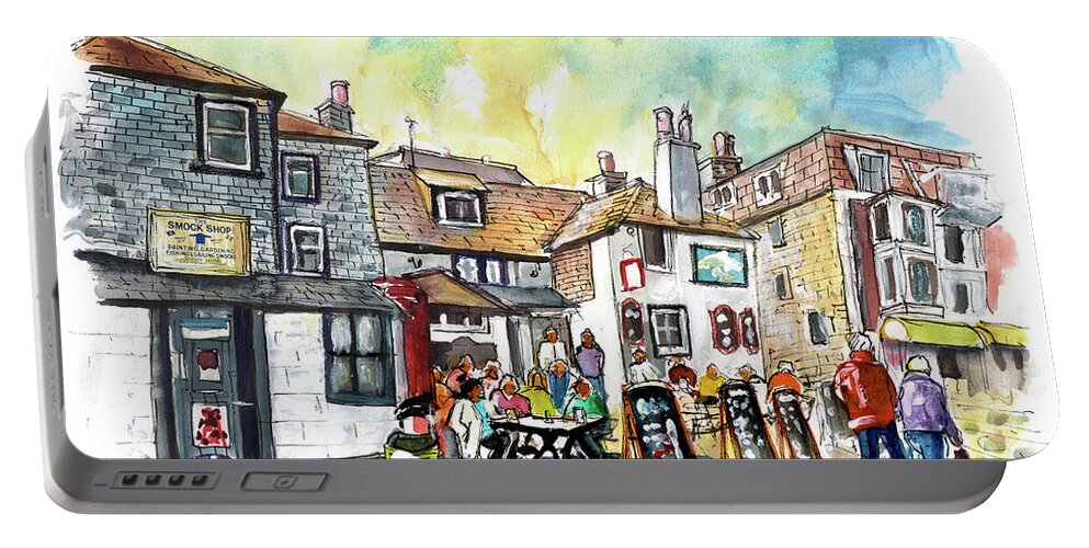 Travel Portable Battery Charger featuring the painting St Ives 03 by Miki De Goodaboom