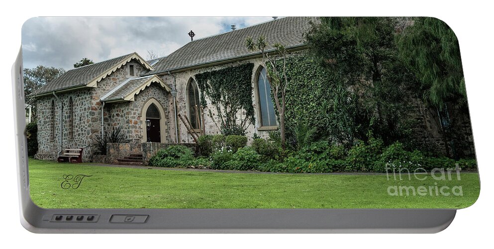 Church Portable Battery Charger featuring the photograph St. John the Evangelist Anglican Church, Albany, Western Australia by Elaine Teague
