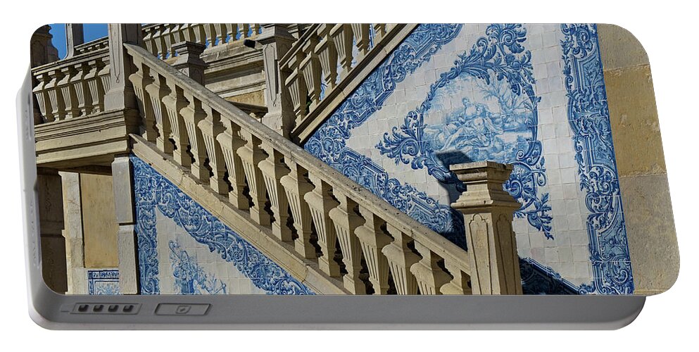 Algarve Portable Battery Charger featuring the photograph Stairs in Palacio de Estoi by Angelo DeVal