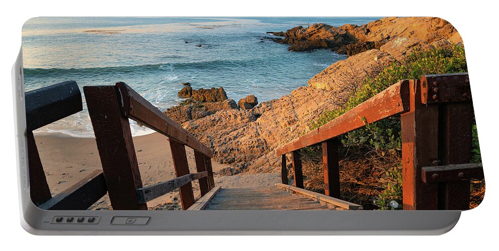 Beach Portable Battery Charger featuring the photograph Stairway Down to the Beach by Matthew DeGrushe