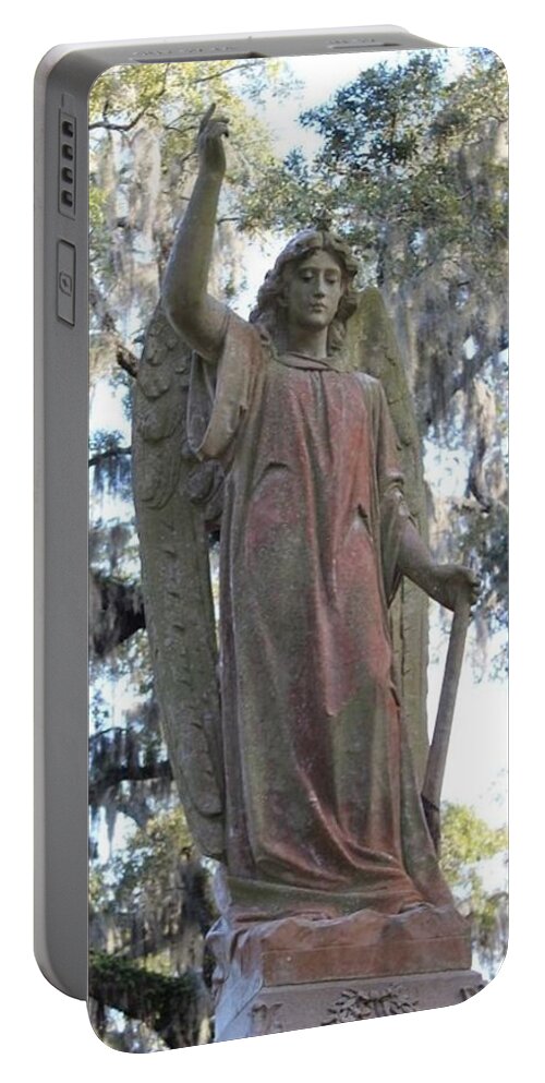Statue Portable Battery Charger featuring the photograph Standing Watch by Lee Darnell