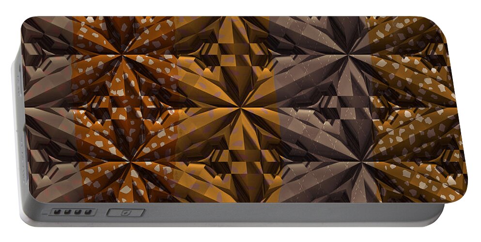 3d Portable Battery Charger featuring the digital art Star Geometric by Bonnie Bruno