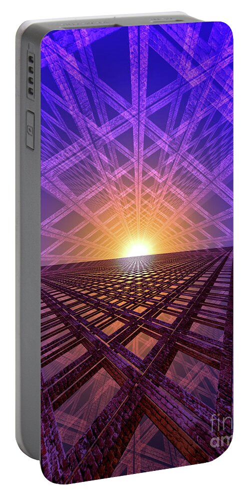 Star Gate Portable Battery Charger featuring the digital art Path to the Stars by Phil Perkins