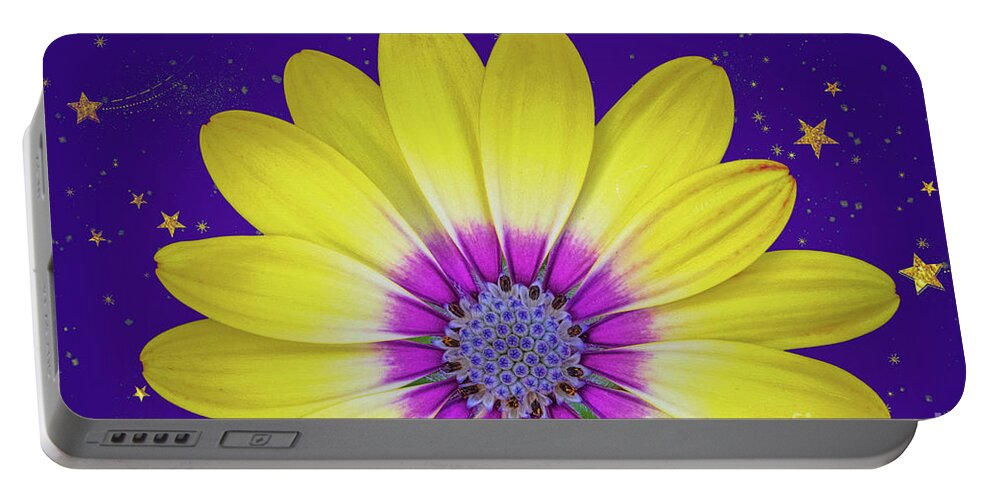 Flower Portable Battery Charger featuring the photograph Starry Flower by Mimi Ditchie