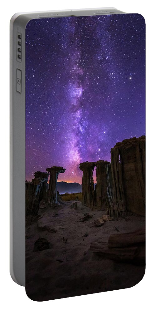 Milkyway Portable Battery Charger featuring the photograph Starry Nights  by Tassanee Angiolillo