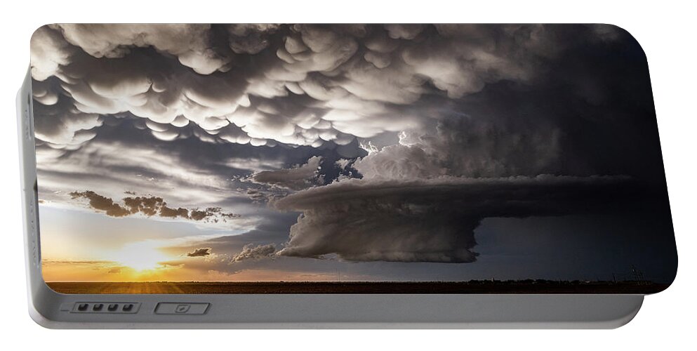 Supercell Portable Battery Charger featuring the photograph Starship Sunset by Marcus Hustedde
